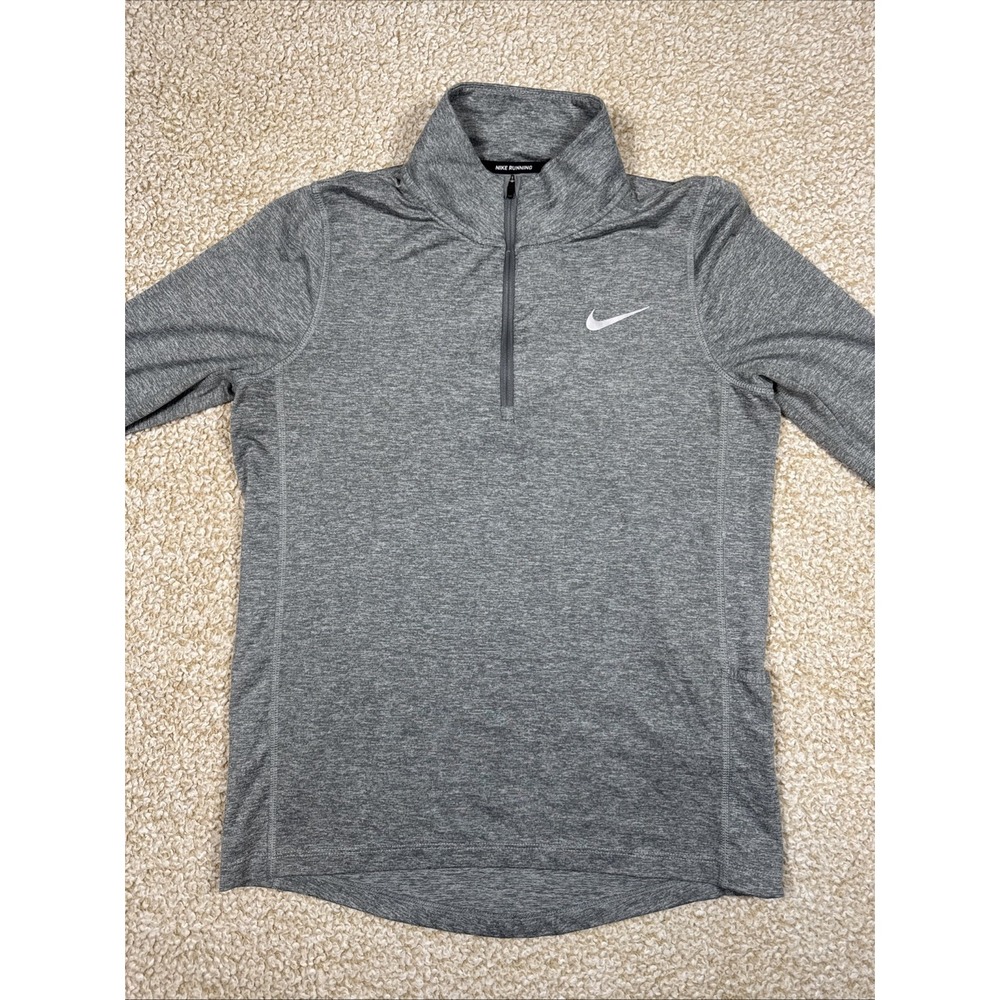 Nike Pullover Women's XS Gray Heather Dri-Fit Element 1/4 Zip Running CU3220-064